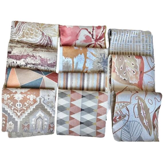 Upholstery Fabric squares 18” x 20” A warm earthy toned palette multi patterns - Picture 6 of 13